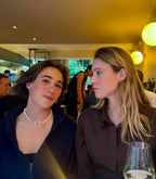 White clam ketting met zilveren slot