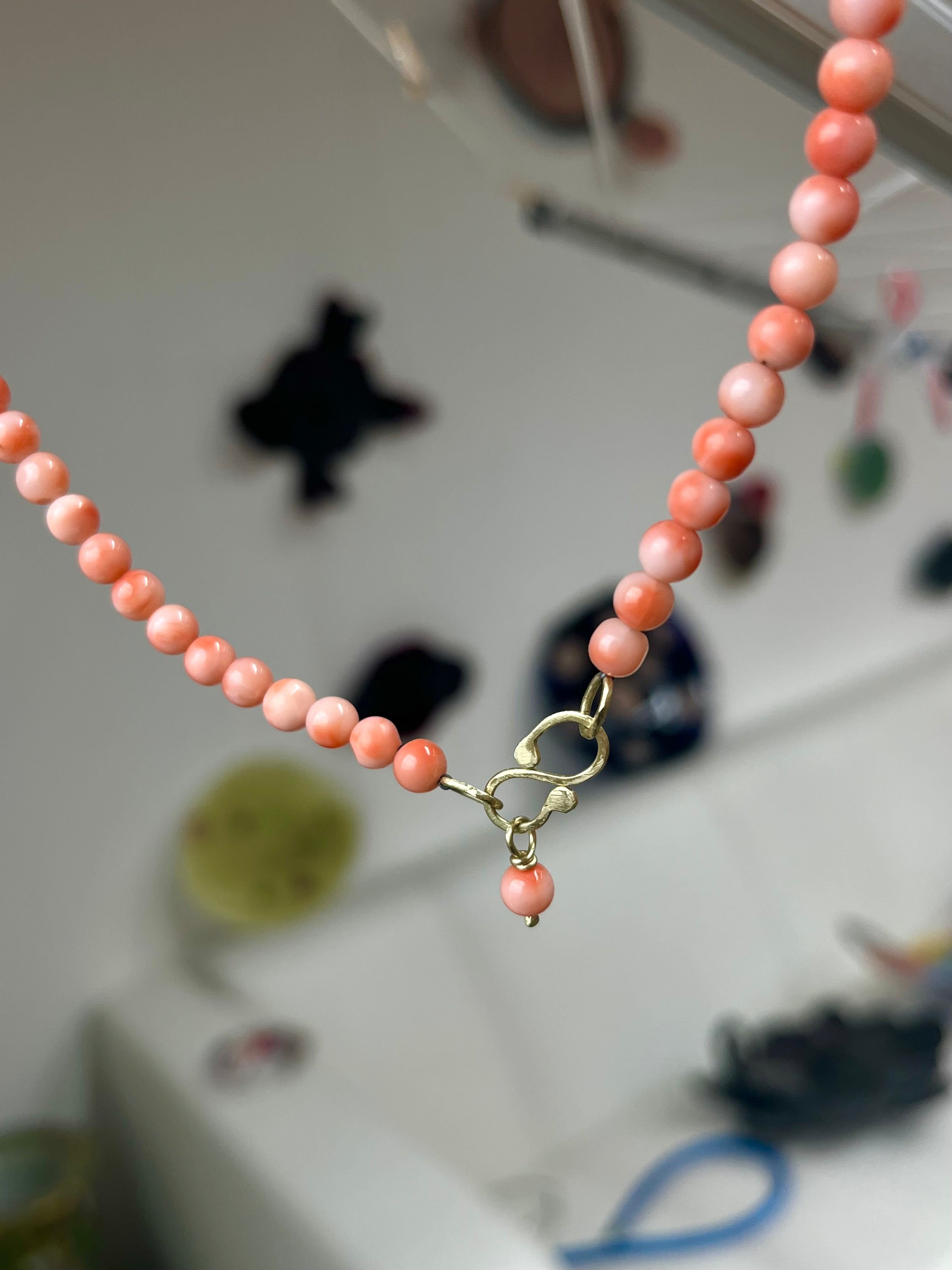 Ketting japans koraal met gouden slot