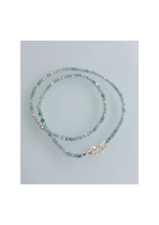 Ketting met amazoniet en gouden slot