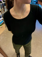 Ketting met amazoniet en gouden slot