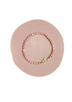 Armband pink opal met 14k gouden slot