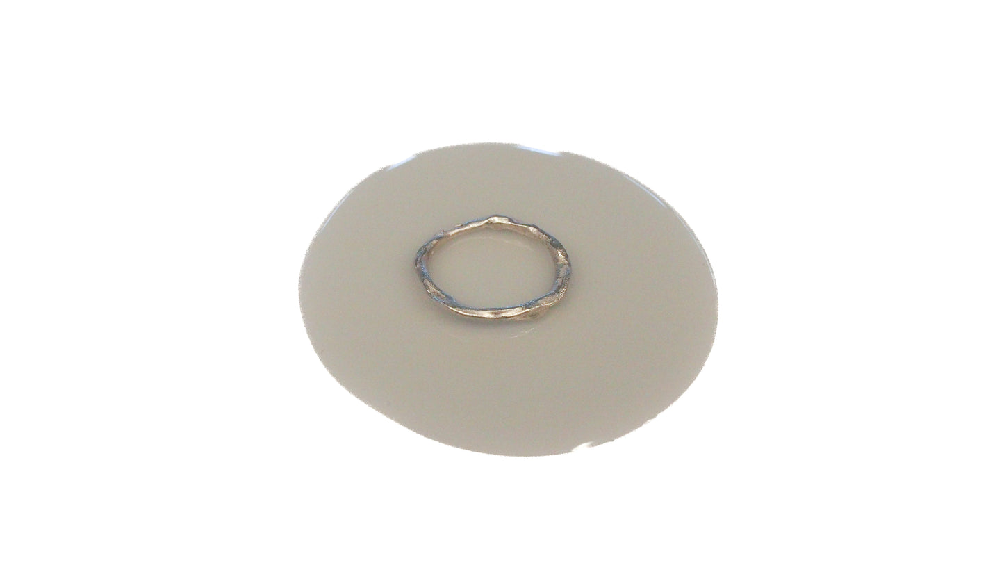 Flow ring, sterling silver