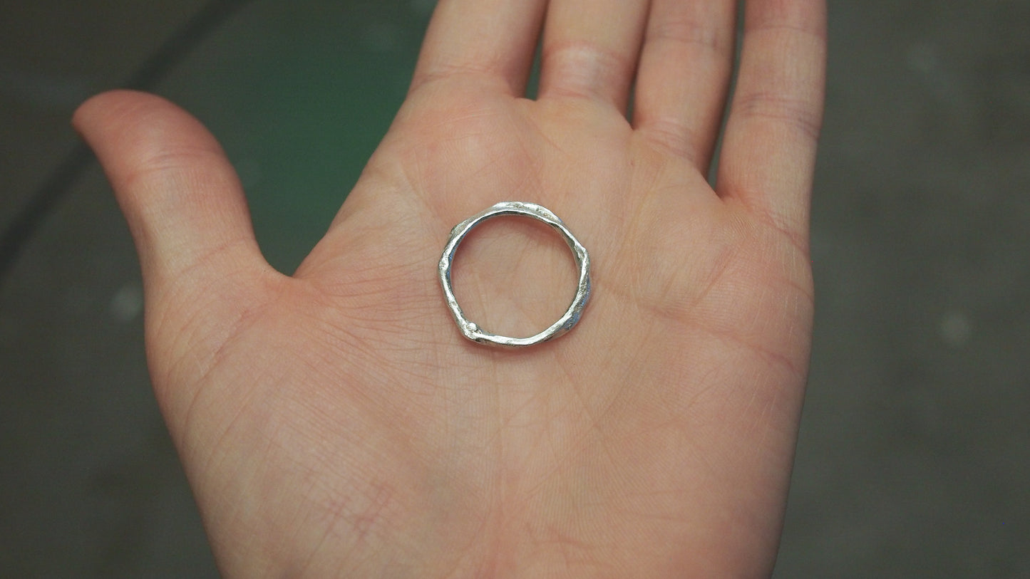 Flow ring, sterling silver