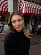 Intertwined oorhanger, sterling silver